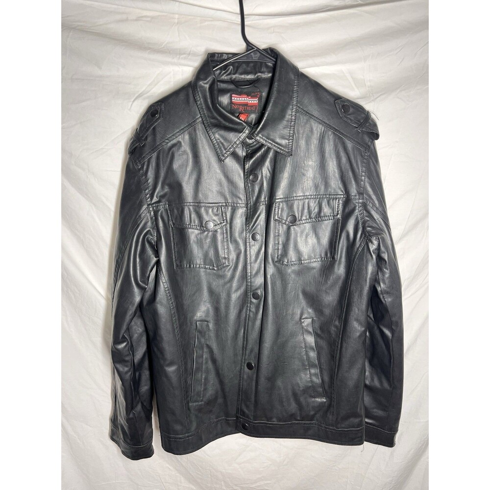 Black Soft Leather Jacket No Retreat 2xl Xxl